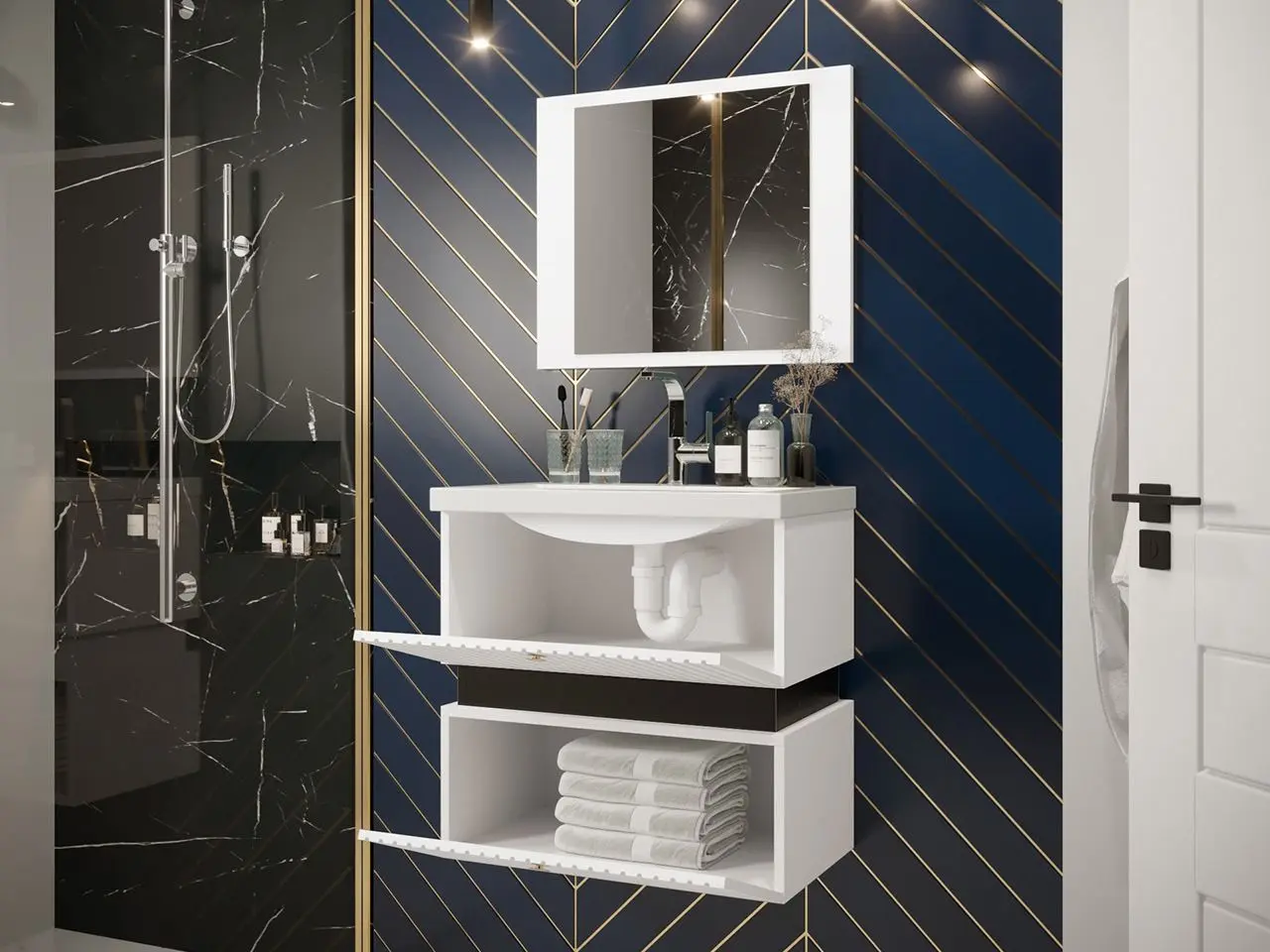 Комплект мебели Mirjan24 Syliko/Tiko VI (White/Black) - 6