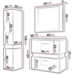 Комплект мебели Mirjan24 Torvaldi III/Trio (White/Black Matt) Thumb