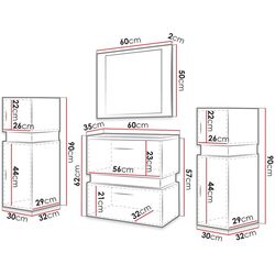 Set de mobila Mirjan24 Torvaldi VI/Trio (White/Black Matt) Thumb