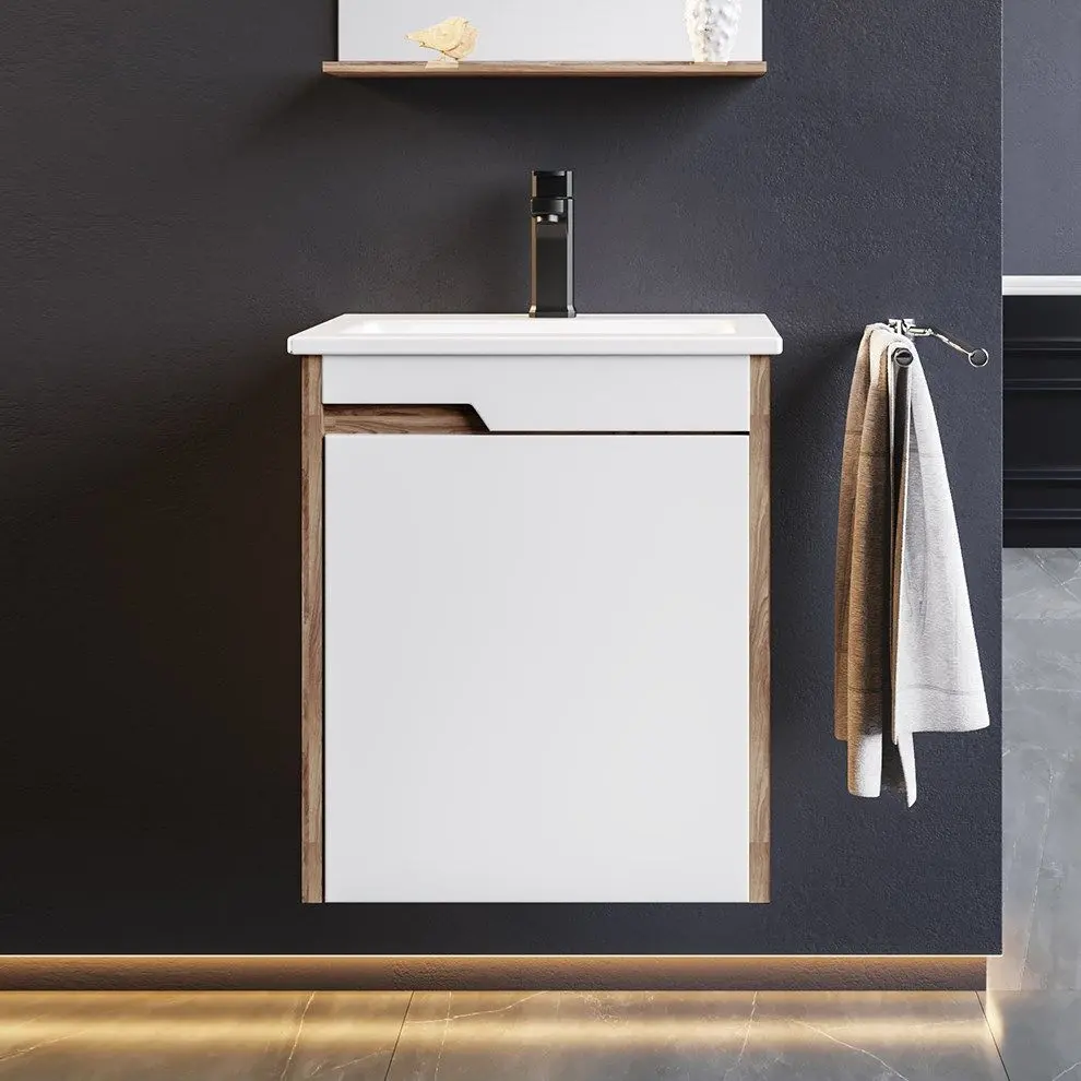 Set de mobila Orka Brick 45 (White/Rosary Walnut) - 2