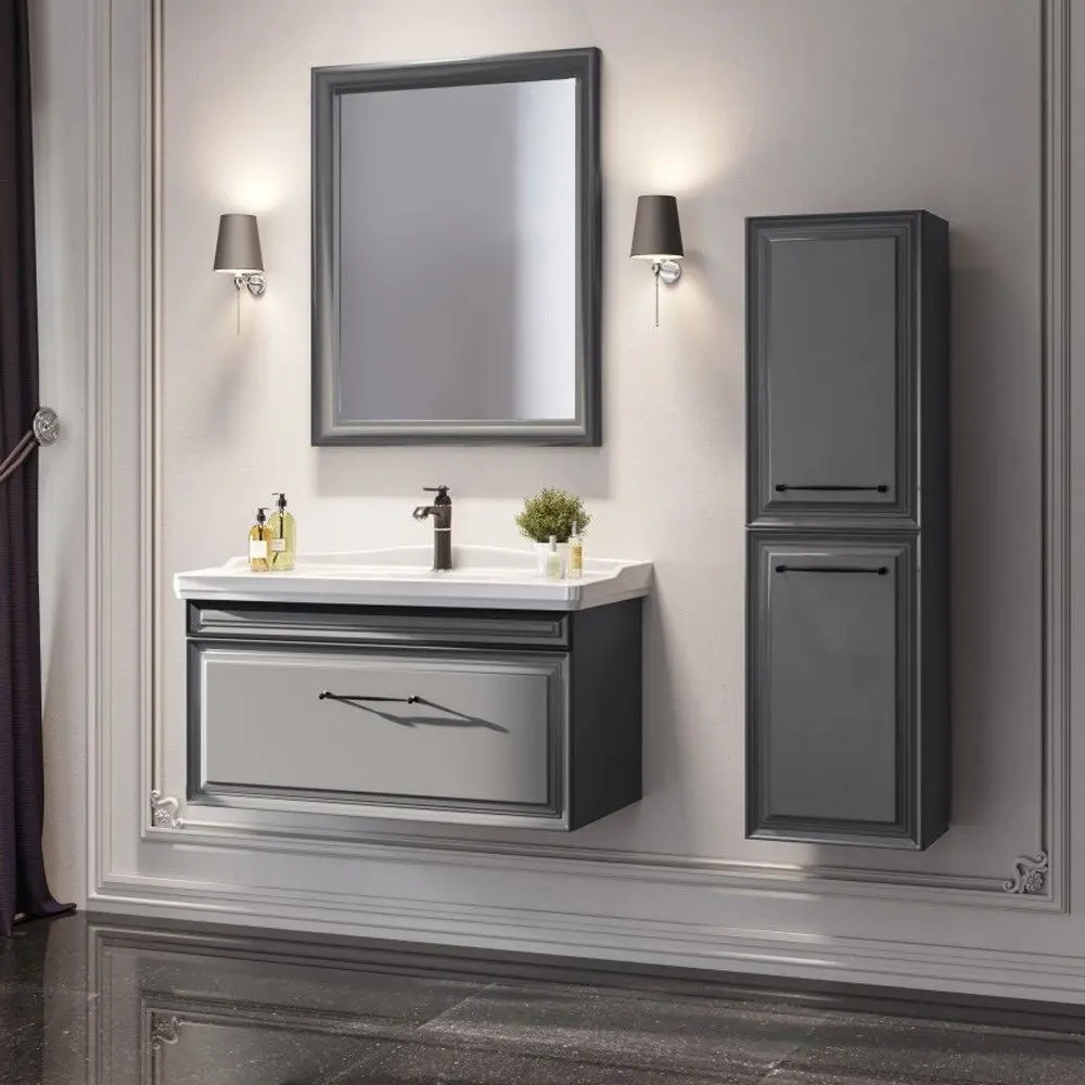 Комплект мебели для ванной Orka Design 85 (Antracite) - 3