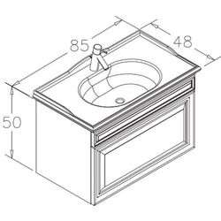 Комплект мебели для ванной Orka Design 85 (Antracite) Thumb