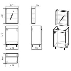 Комплект мебели RJ Atlant RJ02501OK (Oak) Thumb
