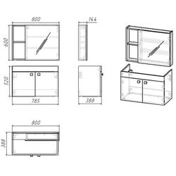 Set de mobilă RJ Atlant RJ02800WH (White) Thumb