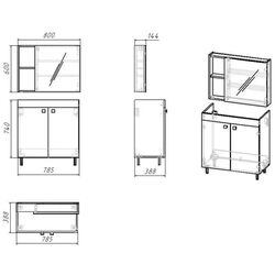 Set de mobilă RJ Atlant RJ02801OK (Oak) Thumb