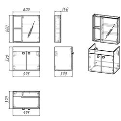 Set de mobilă RJ Atlant RZJ610 (White) Thumb