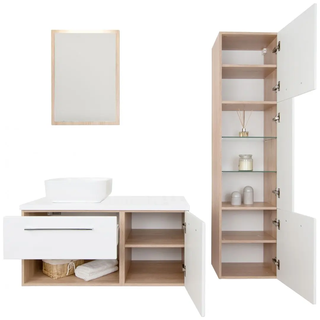 Set de mobila Stolkar Aruba II (White Gloss/Sonoma Oak) - 2