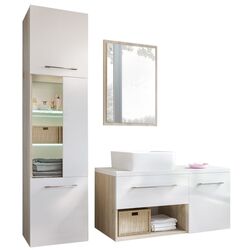 Set de mobila Stolkar Aruba II (White Gloss/Sonoma Oak)