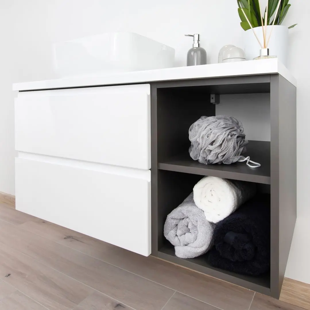 Комплект мебели Stolkar Malaga (White Gloss/Grey Graphite) - 5