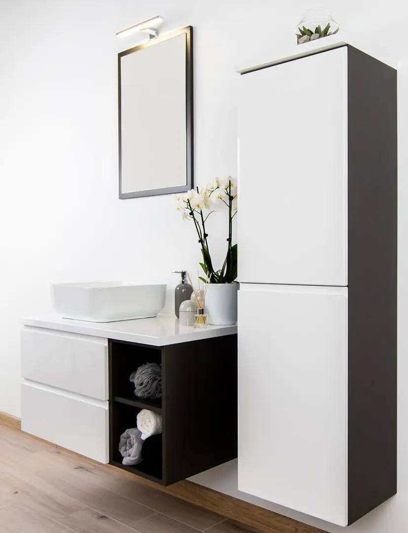 Set de mobila Stolkar Malaga (White Gloss/Grey Graphite) - 4