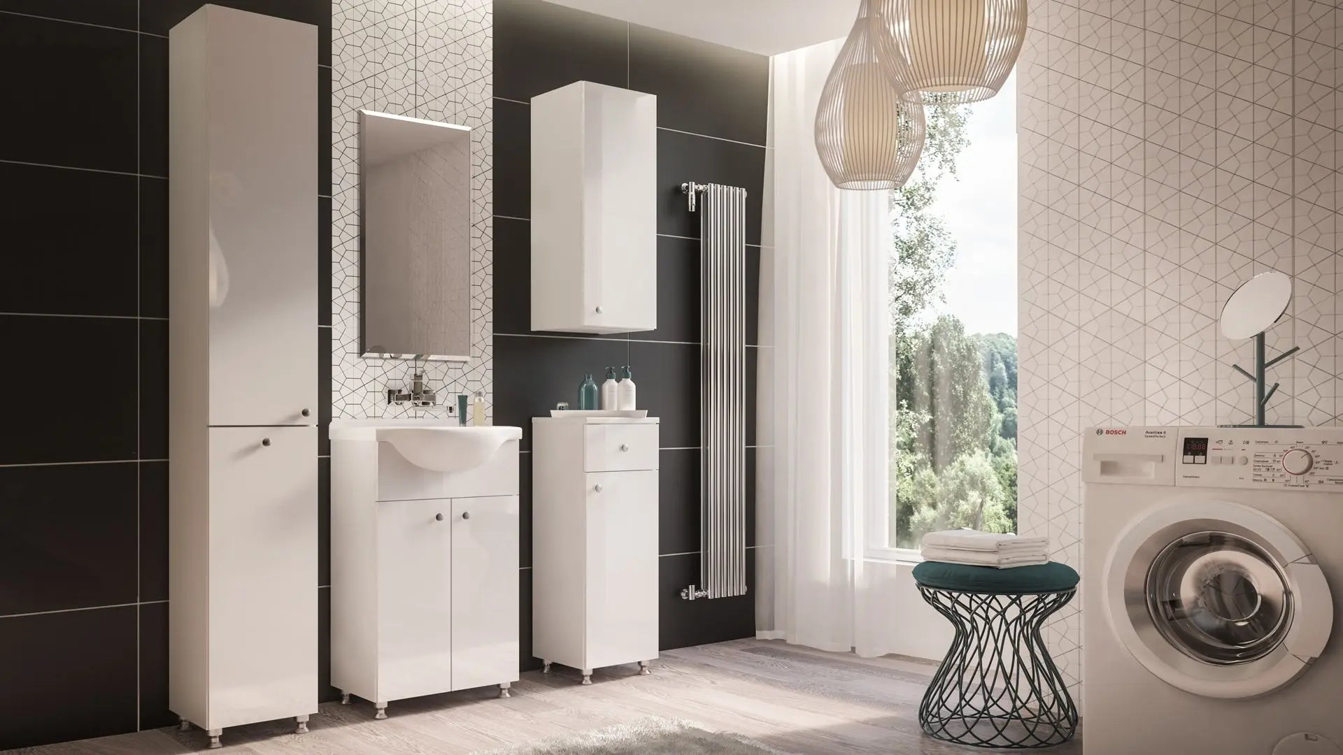 Set de mobila Stolkar Mila (White Gloss) - 3