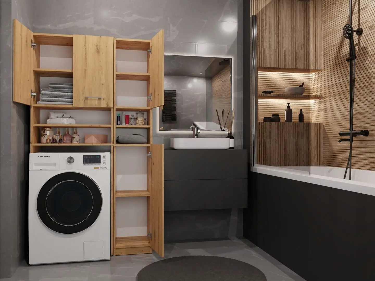 Set de mobila TopEshop Marpol (Artisan Oak)