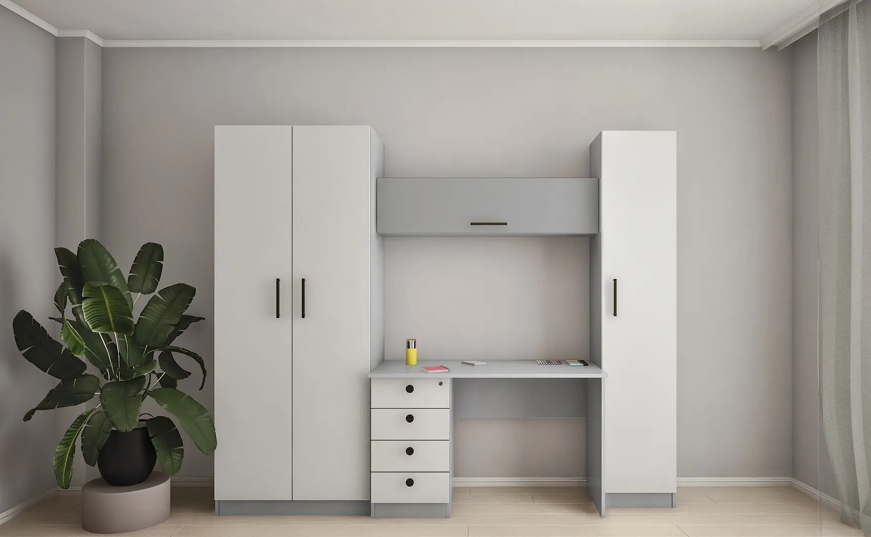 Детская стенка Bafimob Илюша-Y 2.4м (Grey/Light Grey)