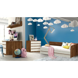 Mobila pentru copii Modern Komfi 1 (Brandy Castello Oak/Craft Oak White)