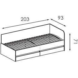 Mobila pentru copii Modern Komfi 1 (Craft Oak White) Thumb
