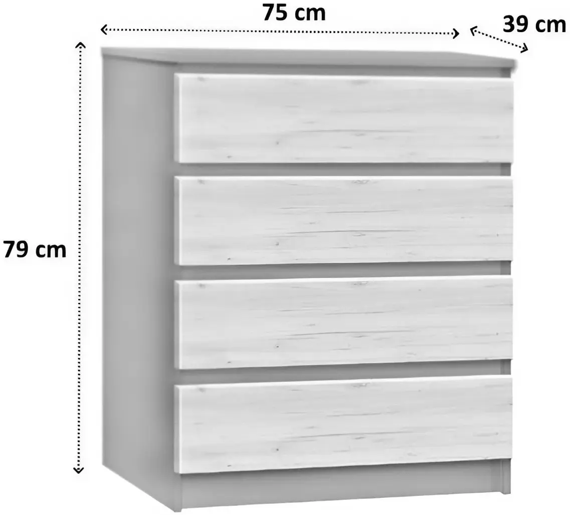 Mobila pentru copii Modern Komfi 1 (Craft Oak White)