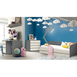 Mobila pentru copii Modern Komfi 1 (Slate Gray/Craft Oak White)
