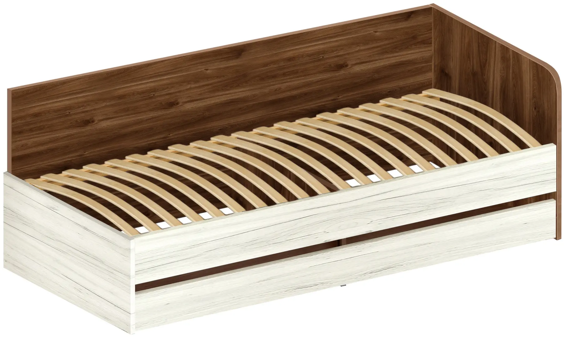 Mobila pentru copii Modern Komfi 2 90x200 + Komfi 75cm + Komfi 1 142cm (Brandy Castello Oak/Craft Oak White) - 2