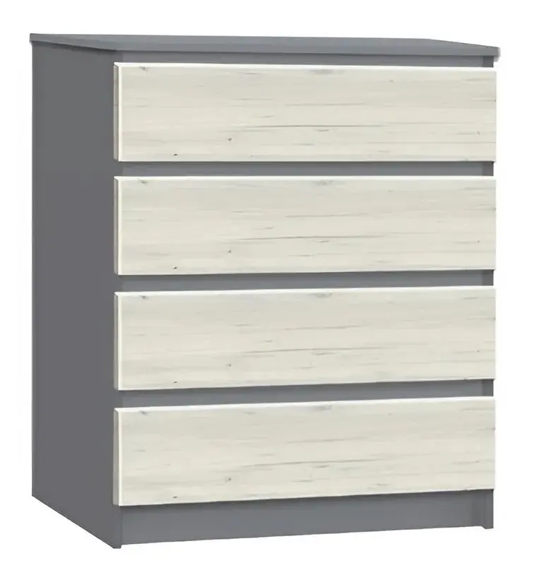 Mobila pentru copii Modern Komfi 2 90x200 + Komfi 75cm + Komfi 1 142cm (Slate Gray/Craft Oak White) - 4
