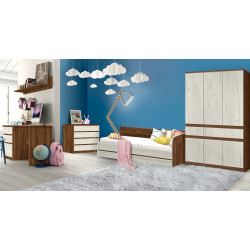 Mobila pentru copii Modern Komfi 3 (Brandy Castello Oak/Craft Oak White)
