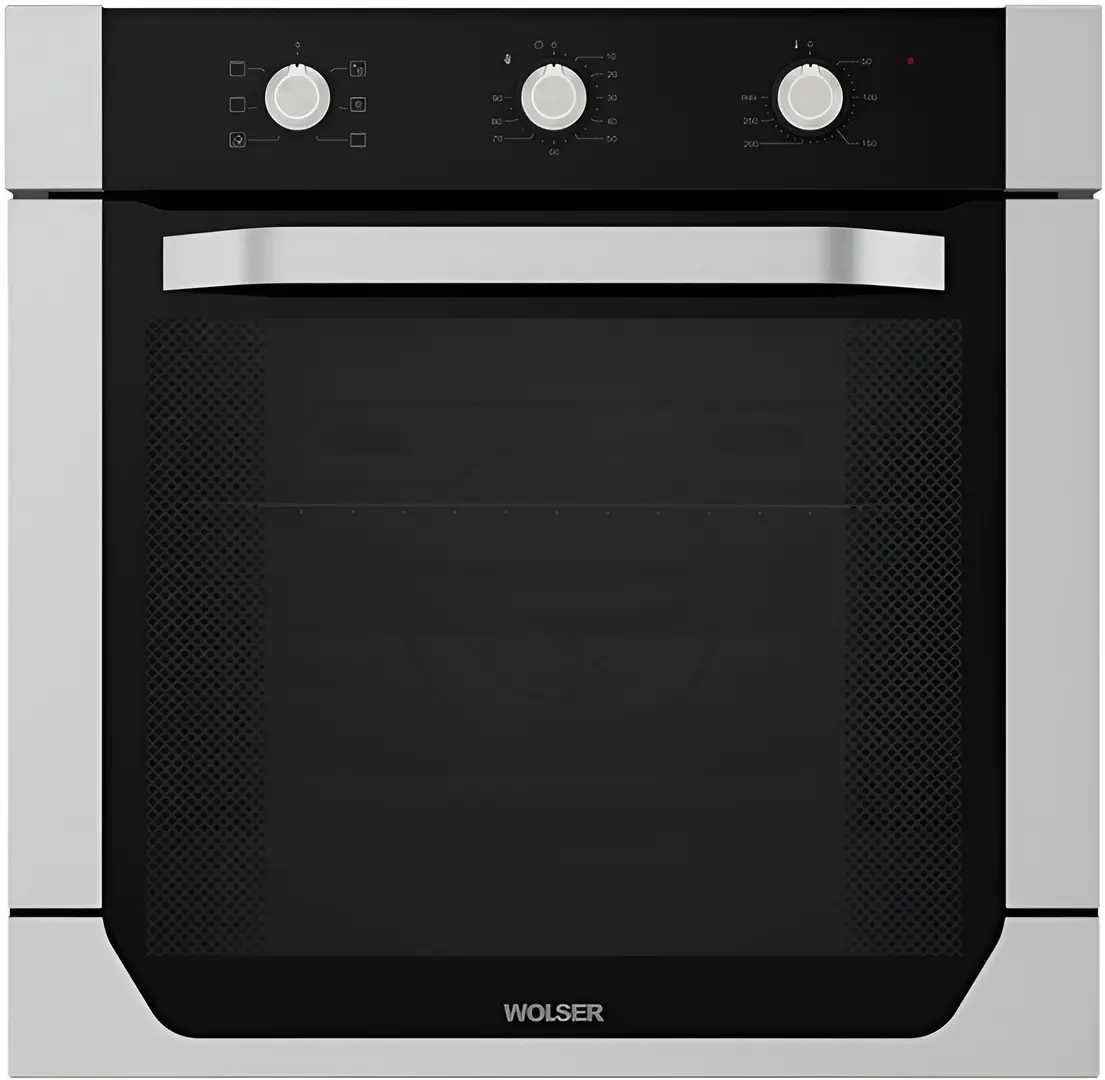 Set de bucatarie cu electrocasnice Ambianta Iris 2.6m Bardolino + Wolser WL-AM 672 + WL- F 6400 EN + WL-F 60 Slim Inox