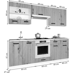 Set de bucatarie cu electrocasnice Samanta Exclusive 1 2.2m White/White Craft Oak + Wolser WL-AM 672 Black + WL-F 6400 EN Black + Tornado Solano 860 (60) IX LED Inox Thumb