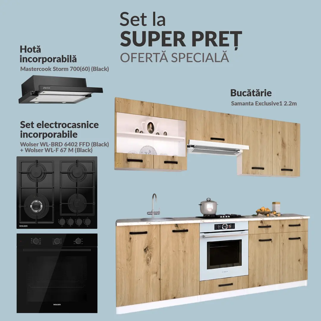 Set de bucatarie cu electrocasnice Samanta Exclusive1 2.2m Full Pack 2