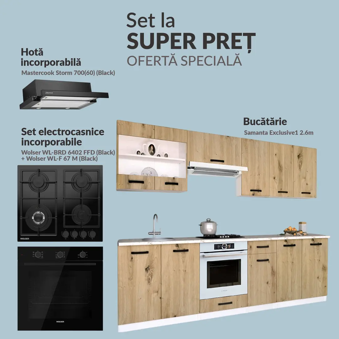 Set de bucatarie cu electrocasnice Samanta Exclusive1 2.6m Full Pack 2