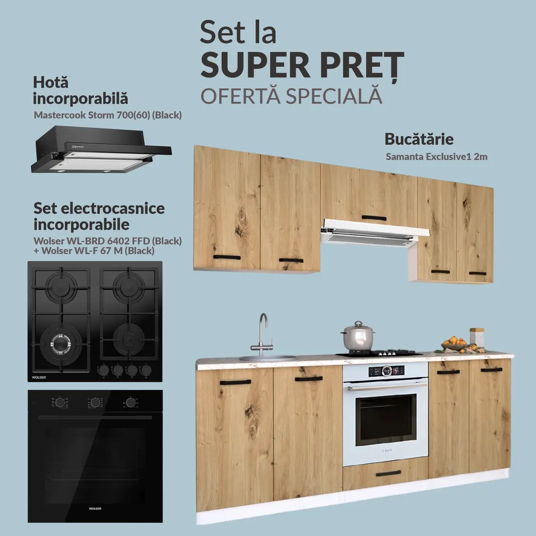 Set de bucatarie cu electrocasnice Samanta Exclusive1 2m Full Pack 2