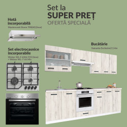 Set de bucatarie cu electrocasnice Samanta Exclusive2 2.4m Full Pack 1