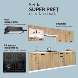 Set de bucatarie cu electrocasnice Samanta Exclusive2 2.6m Base Pack 2