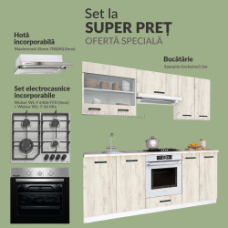 Set de bucatarie cu electrocasnice Samanta Exclusive3 2m Full Pack 1