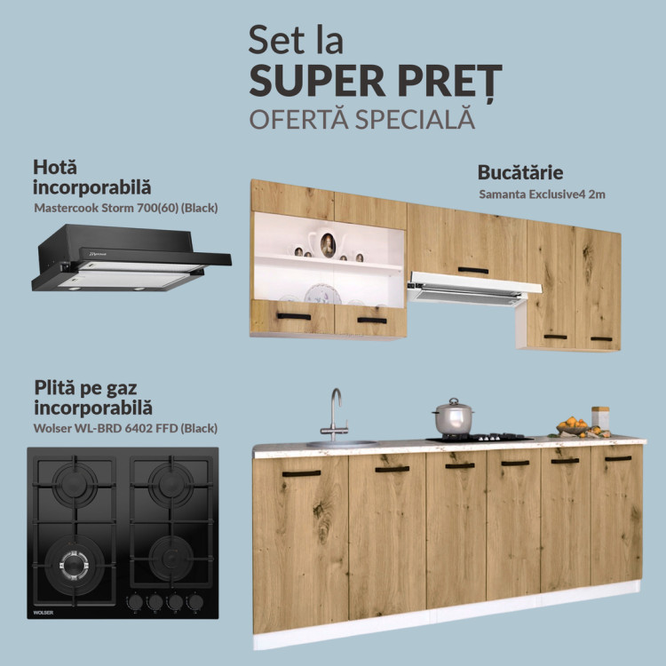 Set de bucatarie cu electrocasnice Samanta Exclusive4 2m Base Pack 2