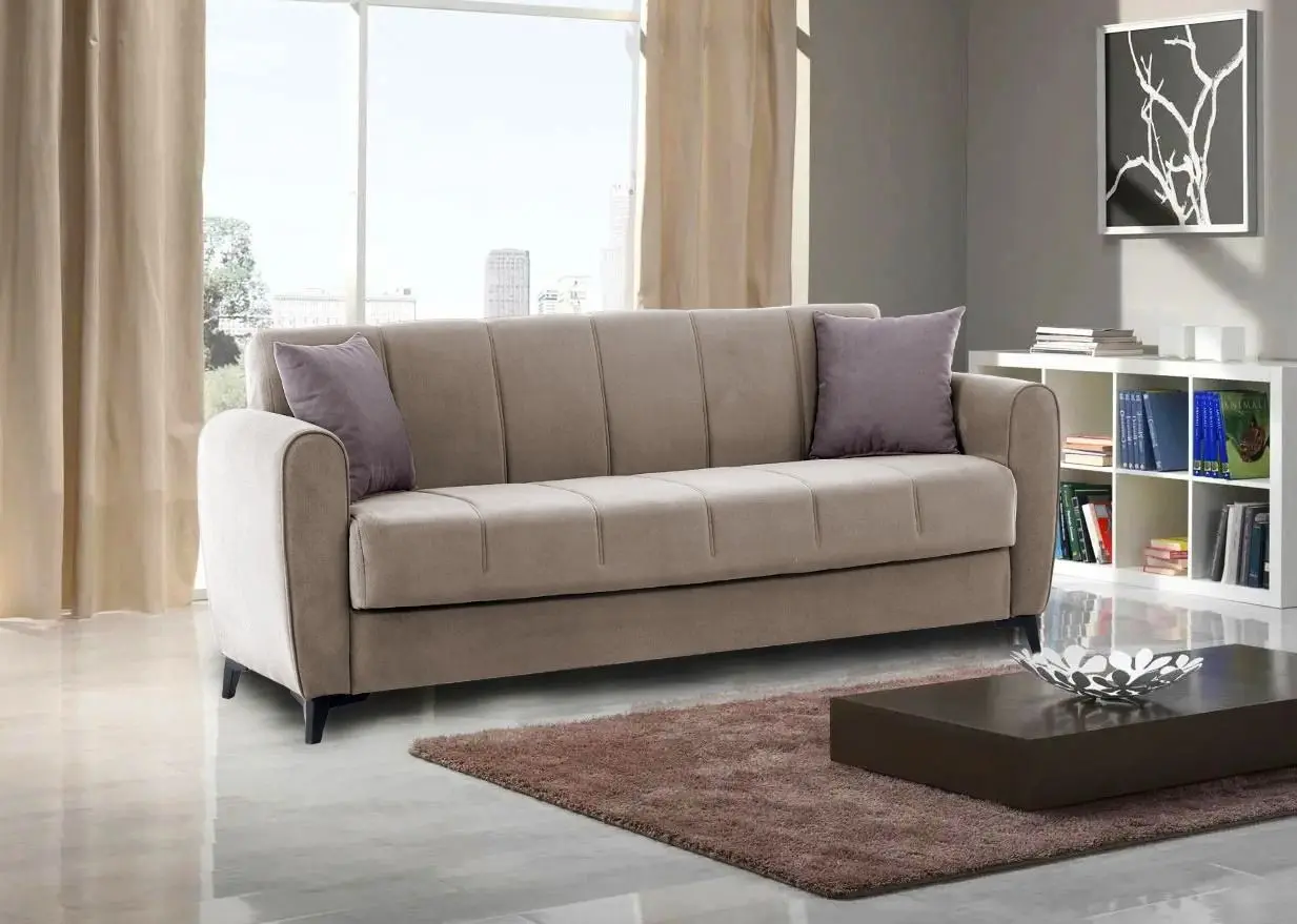 Set mobila ASM Maze II WWT MZ2 31 White Matt/Wotan Oak + Fabulous Delhi 3-locuri 06-003 Cappuccino + Halmar Aura White - 8