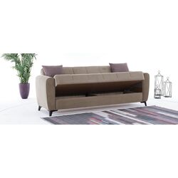 Set mobila ASM Maze II WWT MZ2 31 White Matt/Wotan Oak + Fabulous Delhi 3-locuri 06-003 Cappuccino + Halmar Aura White Thumb