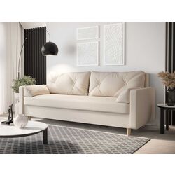 Set mobila Bratex Amadeo White/White Gloss/Wotan Oak + Space Meble Astra Cosmic 10 Cream + Mobhaus Nancer Natural/Black Thumb