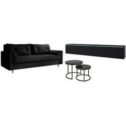 Set mobila Bratex D180 Black/Black Graphite + Space Meble Astra Cosmic 100 Black + Signal Amaro Black Marble/Black