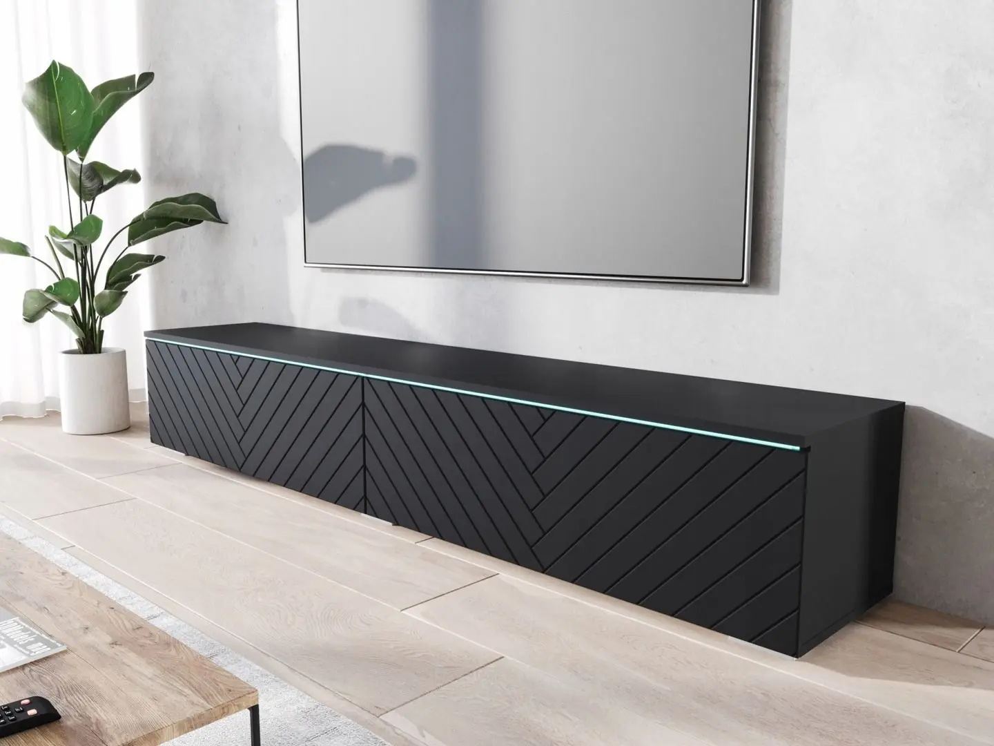 Set mobila Bratex D180 Black/Black Graphite + Space Meble Astra Cosmic 100 Black + Signal Amaro Black Marble/Black