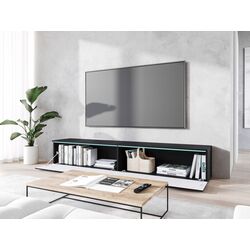 Set mobila Bratex D180 Black/Black Graphite + Space Meble Astra Cosmic 100 Black + Signal Amaro Black Marble/Black Thumb