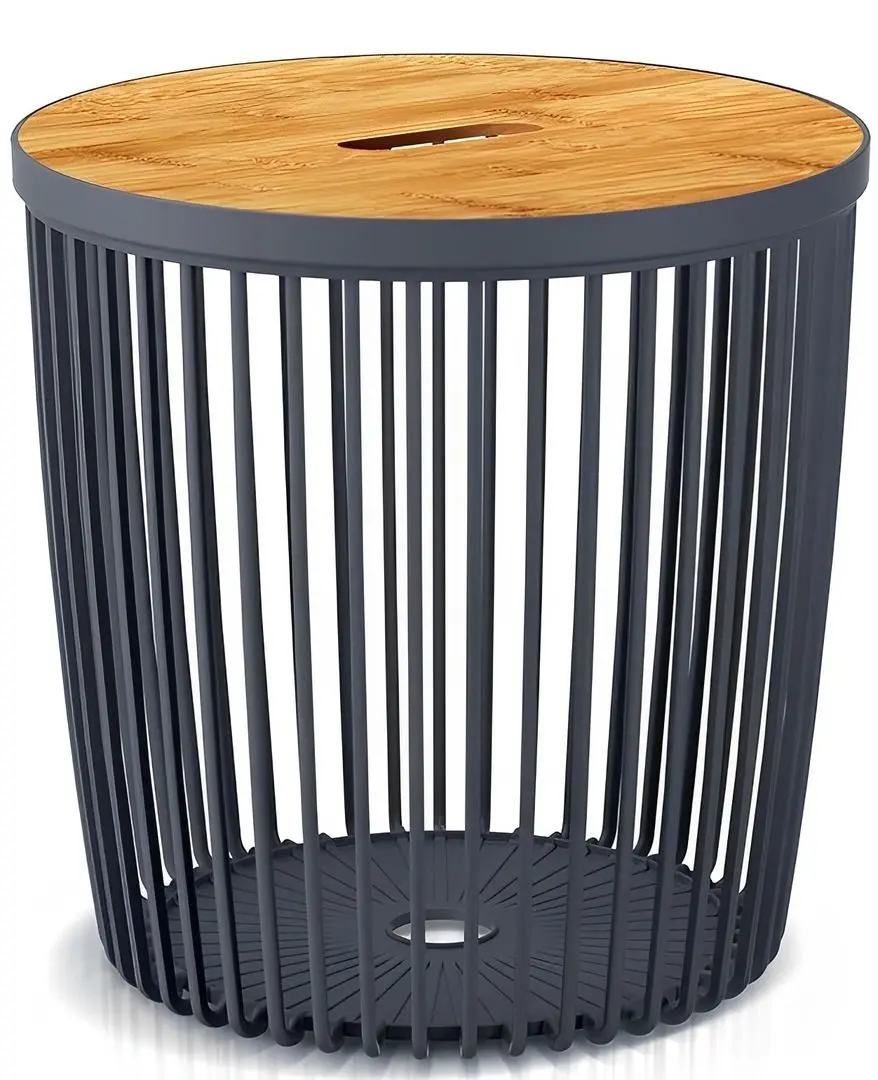 Set mobila Bratex Lowboard A 100 Wotan Oak/Black Gloss + Modern Aqua Alaska Wild Mustang Dark Brown + Prosperplast Clubo Anthracite