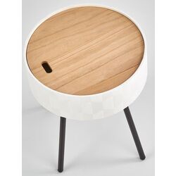 Комплект мебели Bratex Lowboard D 180 Wotan Oak/White Gloss + Fabulous Mese 3-местный 67-100 Beige + Halmar Aura White Thumb