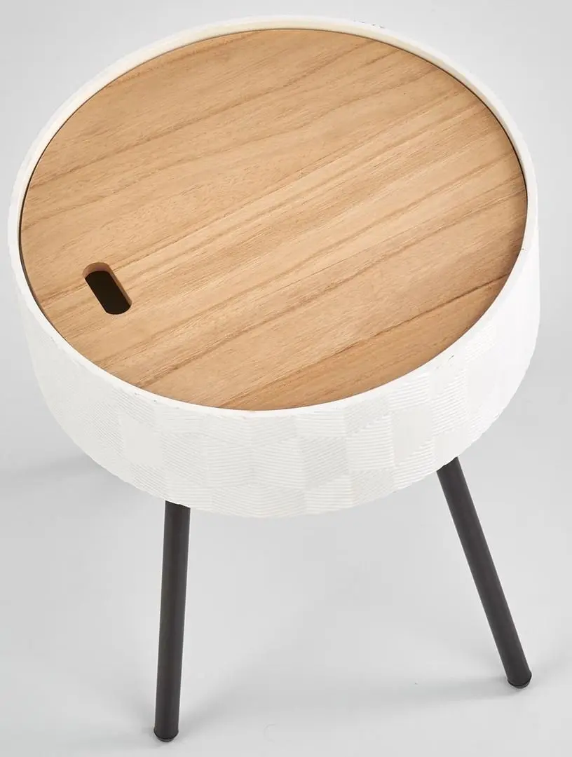 Комплект мебели Bratex Lowboard D 180 Wotan Oak/White Gloss + Fabulous Mese 3-местный 67-100 Beige + Halmar Aura White - 6