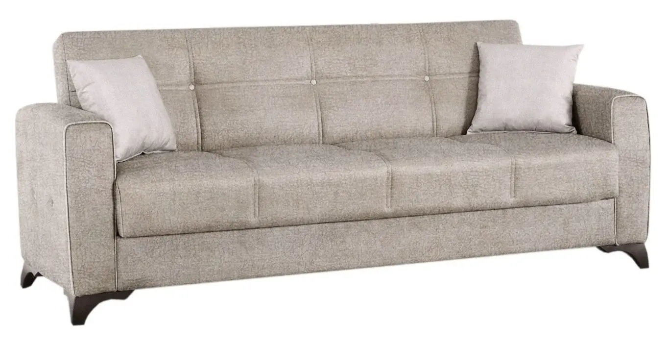 Комплект мебели Bratex Lowboard D 180 Wotan Oak/White Gloss + Fabulous Mese 3-местный 67-100 Beige + Halmar Aura White - 9