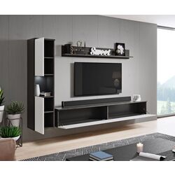 Set mobila Bratex Paris Matera/White Gloss + Fabulous Oasis 51-002 Gray Light + Halmar Mariffa White/Black Thumb