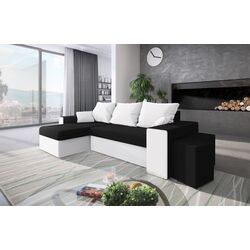 Set mobila Bratex Paris XL White/White Gloss + Space Meble Kansas Mikrofaza 15/Mikrofaza 31 Black/White + Signal Cleo White Thumb