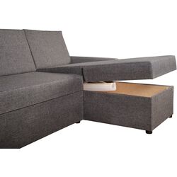 Set mobila Helvetia Baros №10 2.7м White/White Gloss + Modern Leader Alaska 10 Total Eclipse Dark Grey + Signal Muna Transparent/Chrome Thumb