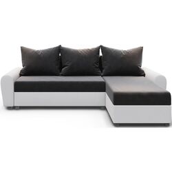 Комплект мебели Helvetia Frida 180 Oak/Anthracite + Space Meble Dakar L Mikrofaza 1024/D511 Gray/White + Costway NP11164 Black Thumb