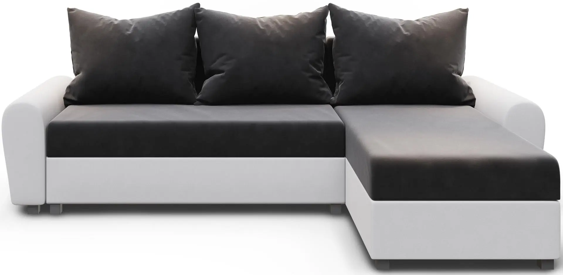 Комплект мебели Helvetia Frida 180 Oak/Anthracite + Space Meble Dakar L Mikrofaza 1024/D511 Gray/White + Costway NP11164 Black