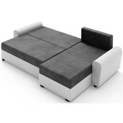 Комплект мебели Helvetia Frida 180 Oak/Anthracite + Space Meble Dakar L Mikrofaza 1024/D511 Gray/White + Costway NP11164 Black Thumb