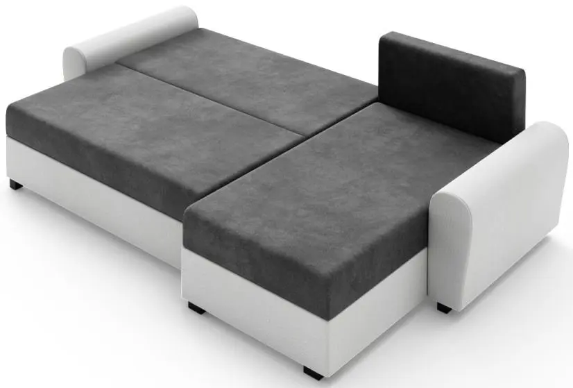 Комплект мебели Helvetia Frida 180 Oak/Anthracite + Space Meble Dakar L Mikrofaza 1024/D511 Gray/White + Costway NP11164 Black